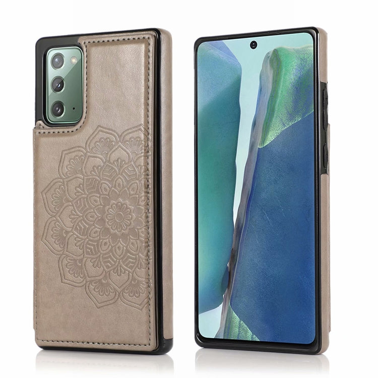 Double Buckle Mandala Pattern PU+TPU Protective Case with Card Slots & Holder & Photo Frame, For Samsung Galaxy Note 10 Plus, For Samsung Galaxy Note20, For Samsung Galaxy S9, For Samsung Galaxy S9 Plus