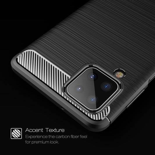 Textured carbon fiber TPU protective shell for Motorola Moto G9 Power smartphone