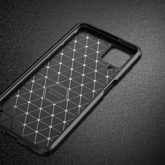 Galaxy phone case displaying flexible TPU construction with carbon fiber texture detail