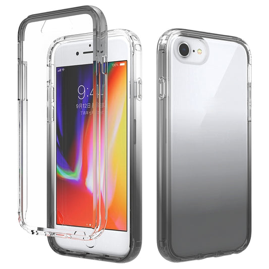 Shockproof candy gradient iPhone case with clear PC+TPU dual-layer protection