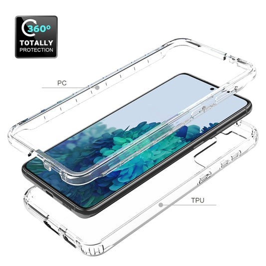 Durable PC+TPU hybrid case for Samsung Galaxy S21+ with raised edges and premium candy gradient finish
