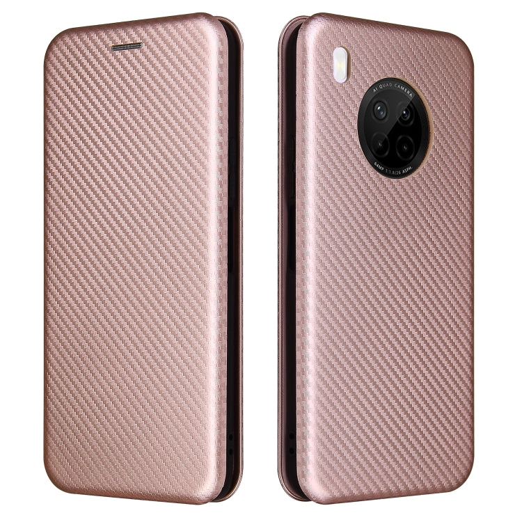 Carbon Fiber Texture Magnetic Horizontal Flip TPU + PC + PU Leather Case with Card Slot, For Huawei Y9a, For Huawei nova 8 SE, For Huawei Honor 10X Lite, For Samsung Galaxy A12 / M12
