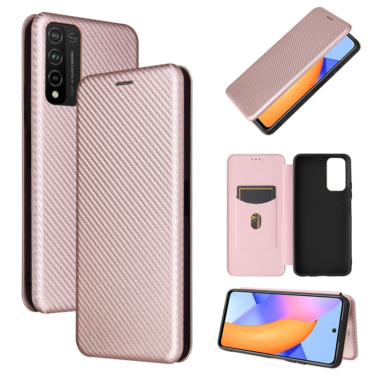Carbon Fiber Texture Magnetic Horizontal Flip TPU + PC + PU Leather Case with Card Slot, For Huawei Y9a, For Huawei nova 8 SE, For Huawei Honor 10X Lite, For Samsung Galaxy A12 / M12