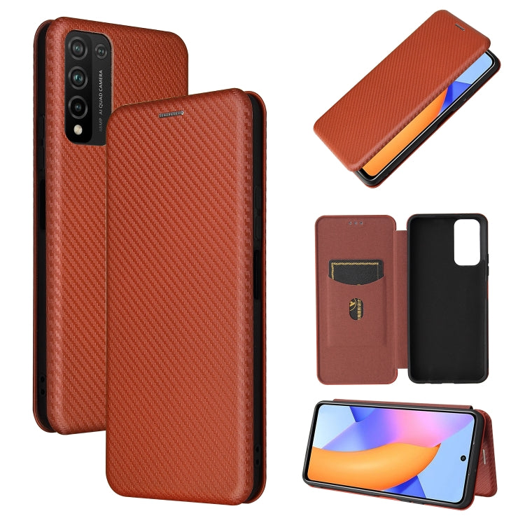 Carbon Fiber Texture Magnetic Horizontal Flip TPU + PC + PU Leather Case with Card Slot, For Huawei Y9a, For Huawei nova 8 SE, For Huawei Honor 10X Lite, For Samsung Galaxy A12 / M12
