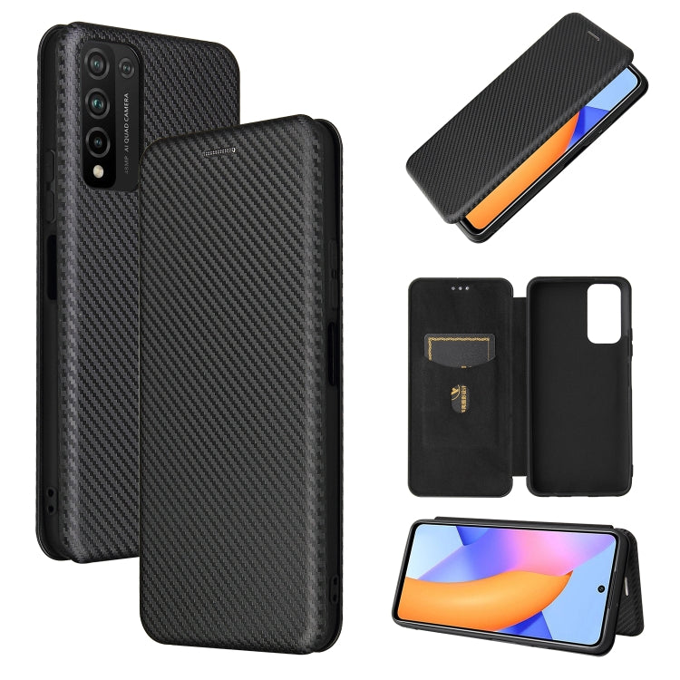 Carbon Fiber Texture Magnetic Horizontal Flip TPU + PC + PU Leather Case with Card Slot, For Huawei Y9a, For Huawei nova 8 SE, For Huawei Honor 10X Lite, For Samsung Galaxy A12 / M12