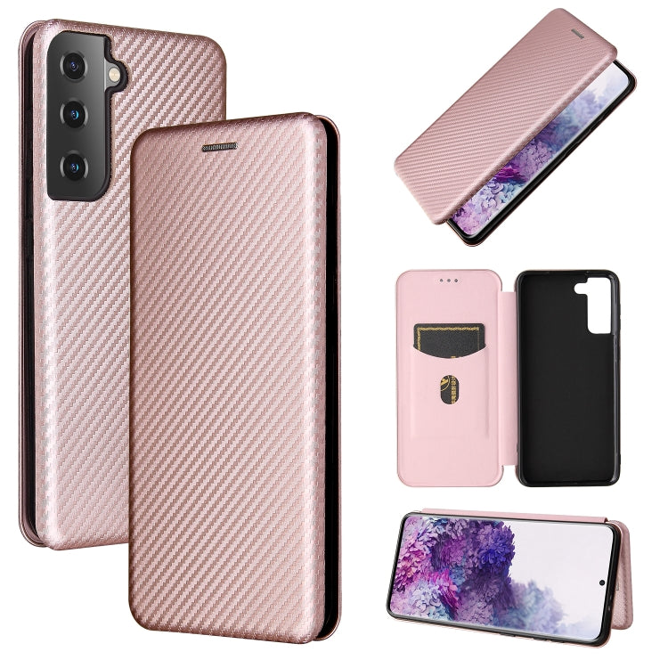 Carbon Fiber Texture Magnetic Horizontal Flip TPU + PC + PU Leather Case with Card Slot, For Samsung Galaxy A32 5G, For Samsung Galaxy S30, For Samsung Galaxy S21+ 5G