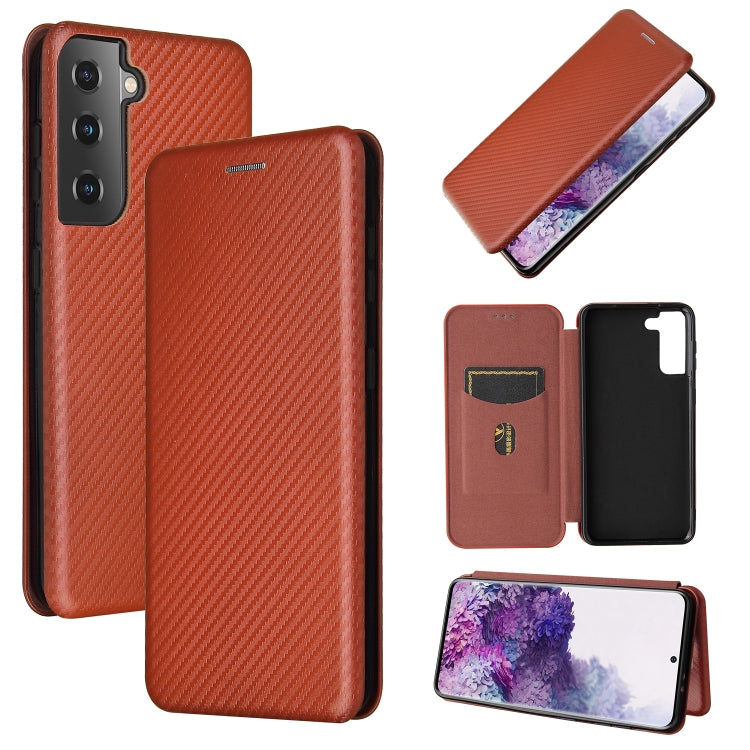Carbon Fiber Texture Magnetic Horizontal Flip TPU + PC + PU Leather Case with Card Slot, For Samsung Galaxy A32 5G, For Samsung Galaxy S30, For Samsung Galaxy S21+ 5G