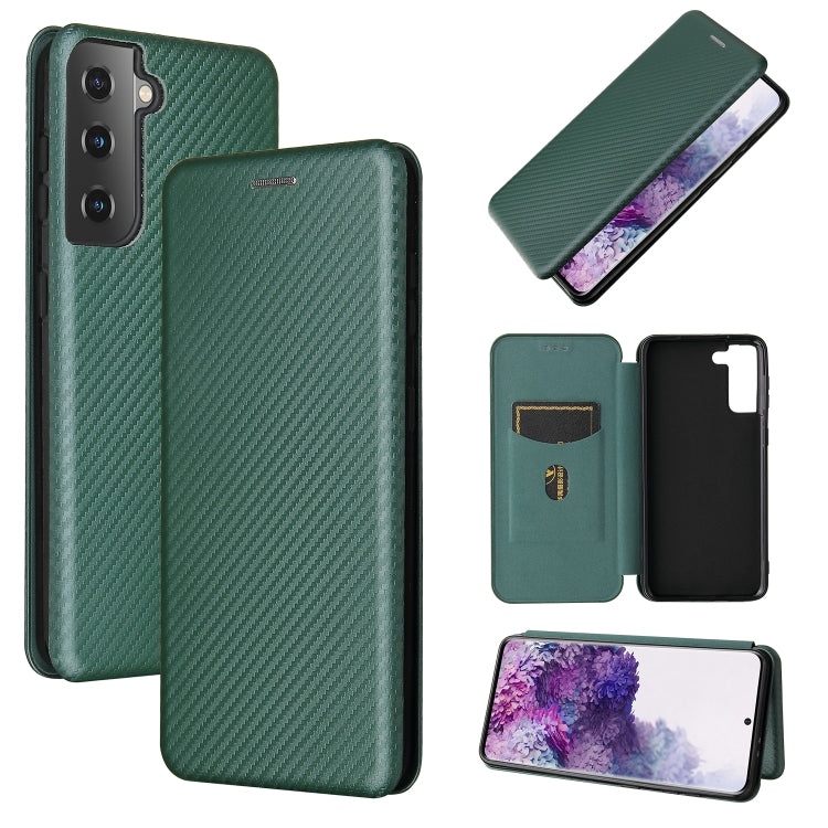 Carbon Fiber Texture Magnetic Horizontal Flip TPU + PC + PU Leather Case with Card Slot, For Samsung Galaxy A32 5G, For Samsung Galaxy S30, For Samsung Galaxy S21+ 5G