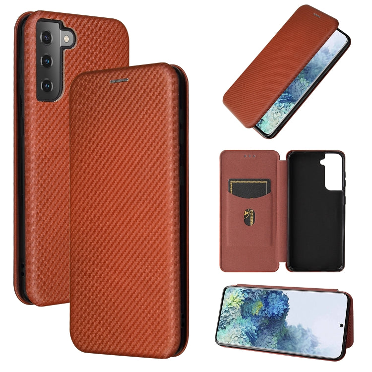 Carbon Fiber Texture Magnetic Horizontal Flip TPU + PC + PU Leather Case with Card Slot, For Samsung Galaxy A32 5G, For Samsung Galaxy S30, For Samsung Galaxy S21+ 5G