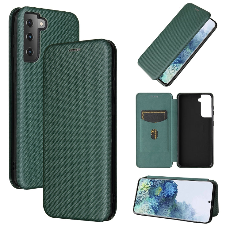 Carbon Fiber Texture Magnetic Horizontal Flip TPU + PC + PU Leather Case with Card Slot, For Samsung Galaxy A32 5G, For Samsung Galaxy S30, For Samsung Galaxy S21+ 5G