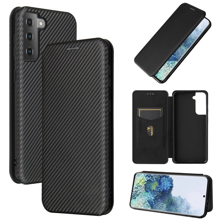 Carbon Fiber Texture Magnetic Horizontal Flip TPU + PC + PU Leather Case with Card Slot, For Samsung Galaxy A32 5G, For Samsung Galaxy S30, For Samsung Galaxy S21+ 5G