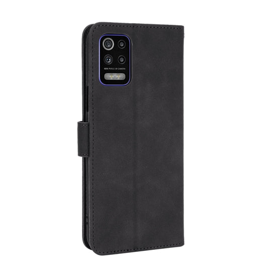 Horizontal flip design case showcasing genuine leather texture and secure buckle fastening
