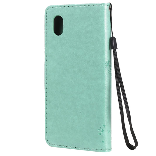 Galaxy A01 Core phone case interior revealing multiple card slots and wallet compartment
