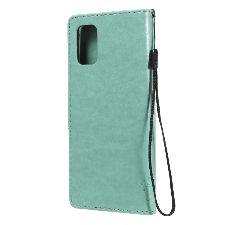Tree & Cat Pattern Pressed Printing Horizontal Flip PU Leather Case with Holder & Card Slots & Wallet & Lanyard, For Samsung Galaxy M31s, For Samsung Galaxy M51