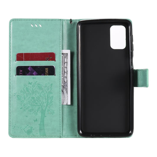 Tree cat PU leather case Galaxy M31s M51 back cover protective layer shown
