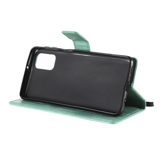 Tree cat pattern case Samsung Galaxy M31s M51 open position with card slots visible