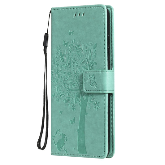 Galaxy S20 FE case front cover displaying colorful tree and cat pressed design