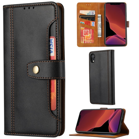 Premium calf texture leather flip case with photo frame and card slots for iPhone XR Samsung Galaxy S30