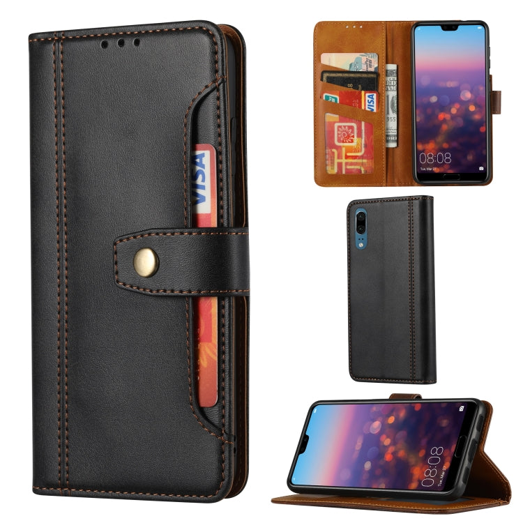 Calf Texture Double Fold Clasp Horizontal Flip Leather Case with Photo Frame & Holder & Card Slots & Wallet, For iPhone XR, For Samsung Galaxy S30, For Samsung Galaxy S30 Plus, For Samsung Galaxy S30 Ultra, For Huawei P20, For Huawei P30 Lite