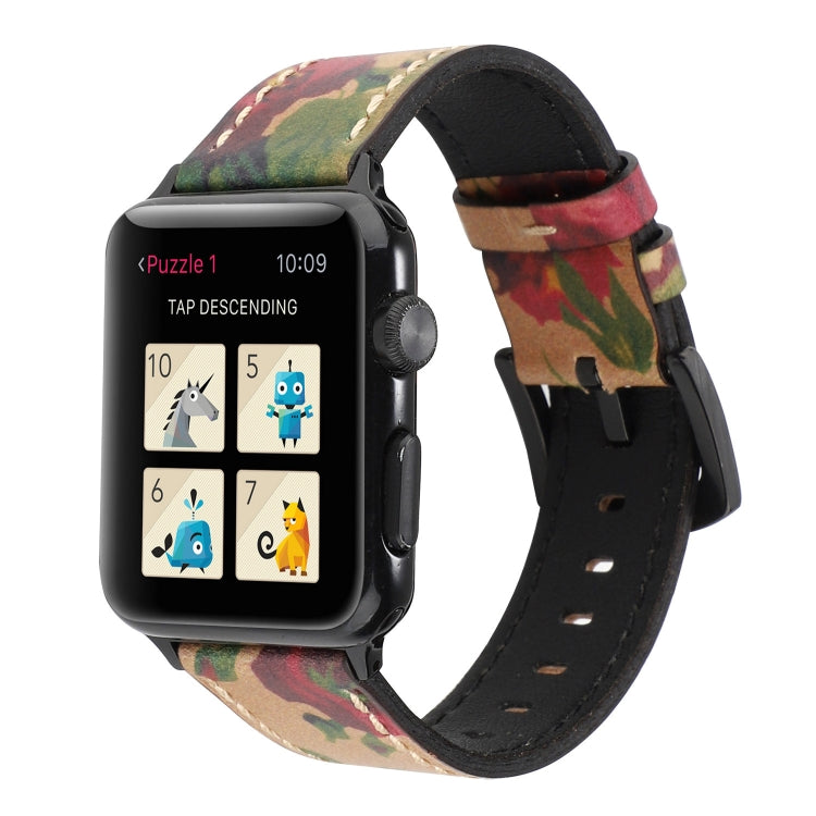 Retro Head-layer Cowhide Genuine Leather Watchband For Apple Watch Series 6 & SE & 5 & 4 44mm / 3 & 2 & 1 42mm, For Apple Watch Series 7 45mm / 6 & SE & 5 & 4 44mm / 3 & 2 & 1 42mm������������������������������������������������������������������������...