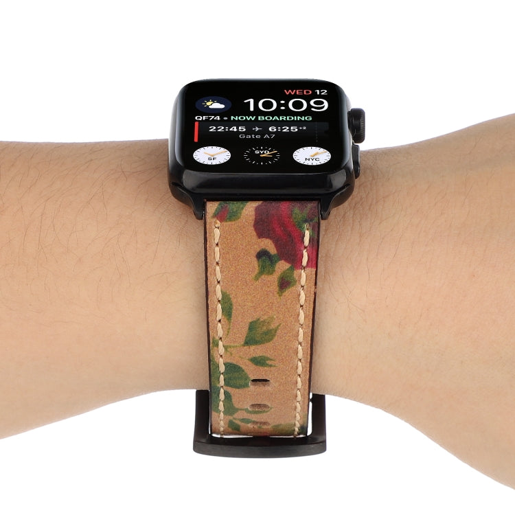 Retro Head-layer Cowhide Genuine Leather Watchband For Apple Watch Series 6 & SE & 5 & 4 44mm / 3 & 2 & 1 42mm, For Apple Watch Series 7 45mm / 6 & SE & 5 & 4 44mm / 3 & 2 & 1 42mm������������������������������������������������������������������������...