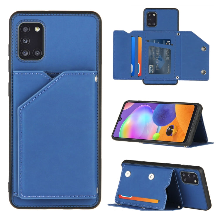 Skin Feel PU + TPU + PC Back Cover Shockproof Case with Card Slots & Holder & Photo Frame, For Samsung Galaxy A20 & A30, For Samsung Galaxy A31, For Samsung Galaxy A51, For Samsung Galaxy M51, For Samsung Galaxy M80s & A91