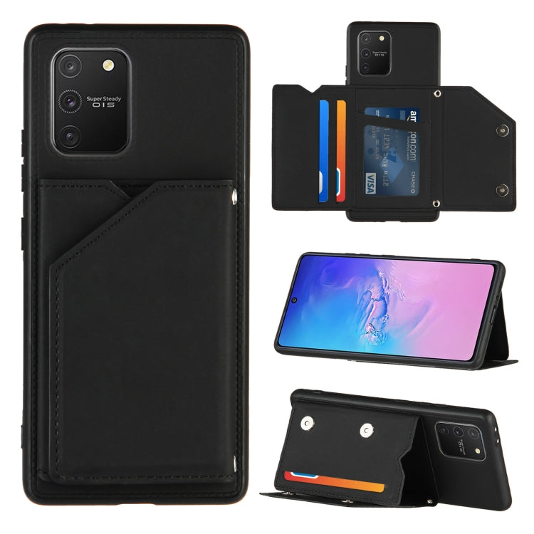 Skin Feel PU + TPU + PC Back Cover Shockproof Case with Card Slots & Holder & Photo Frame, For Samsung Galaxy A20 & A30, For Samsung Galaxy A31, For Samsung Galaxy A51, For Samsung Galaxy M51, For Samsung Galaxy M80s & A91
