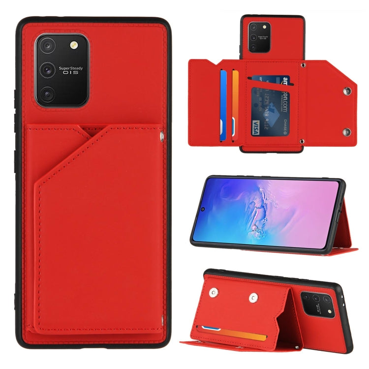 Skin Feel PU + TPU + PC Back Cover Shockproof Case with Card Slots & Holder & Photo Frame, For Samsung Galaxy A20 & A30, For Samsung Galaxy A31, For Samsung Galaxy A51, For Samsung Galaxy M51, For Samsung Galaxy M80s & A91