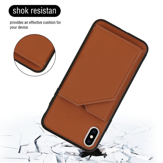 Durable iPhone X XS case with integrated photo frame and kickstand holder design