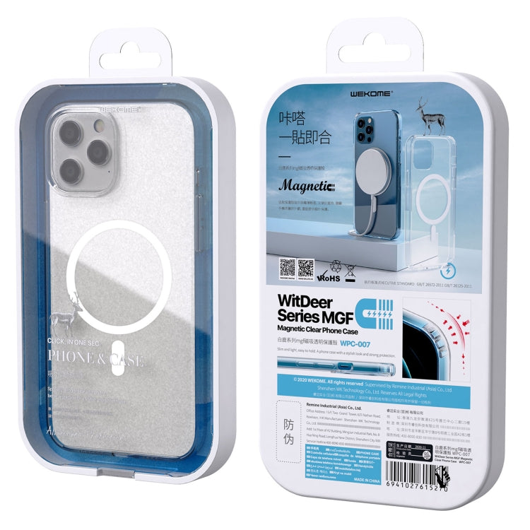 WK WPC-007 iDeal Series Magsafe Case Magnetic Ring All-inclusive Clear TPU Transparent Shockproof Case