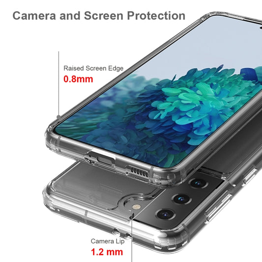 Clear protective case for Galaxy S21 Ultra 5G displaying phone through acrylic back panel