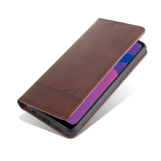 Durable calf leather flip cover vivo Y51s IQOO U1 with secure magnetic closure detail