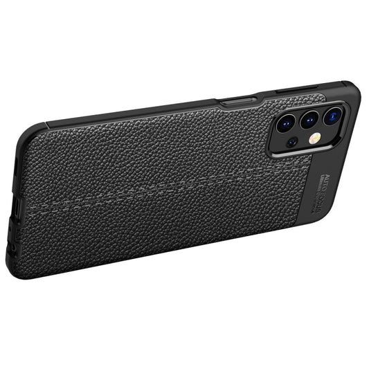 Galaxy A32 5G TPU case back view litchi pattern shock-absorbing bumper design
