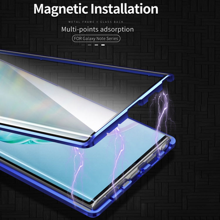 Magnetic Metal Frame Double-sided Tempered Glass Case, For Samsung Galaxy Note 8, For Samsung Galaxy Note9, For Samsung Galaxy Note10, For Samsung Galaxy Note10+, For Samsung Galaxy S8, For Samsung Galaxy S8+, For Samsung Galaxy S9, For Samsung Galaxy ...