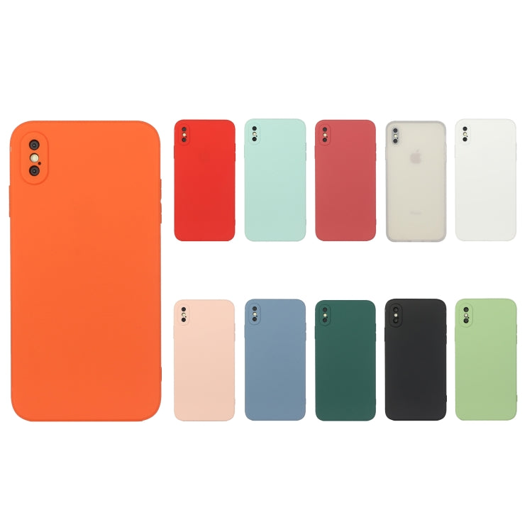 Straight Edge Solid Color TPU Shockproof Case, For iPhone XS / X, For iPhone XR