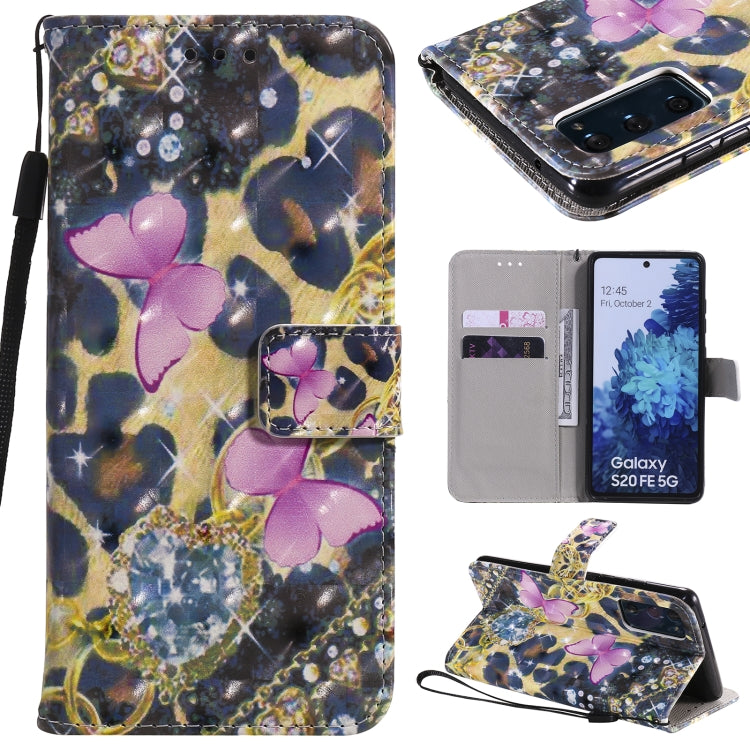 3D Painting Horizontal Flip Leather Case with Holder & Card Slot & Lanyard, For Samsung Galaxy S20 FE