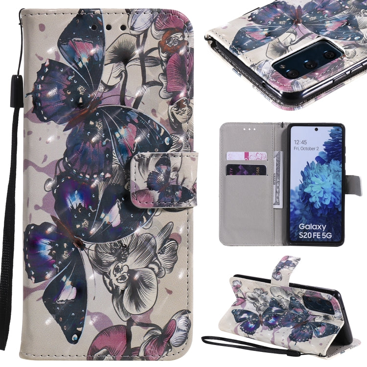 3D Painting Horizontal Flip Leather Case with Holder & Card Slot & Lanyard, For Samsung Galaxy S20 FE
