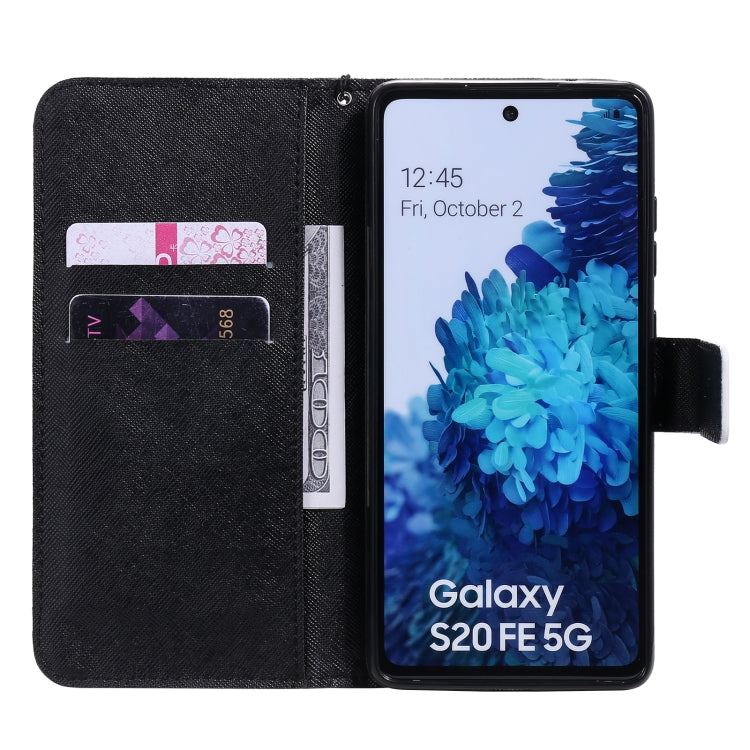 Painting Horizontal Flip Leather Case with Holder & Card Slot & Lanyard, For Samsung Galaxy S20 FE