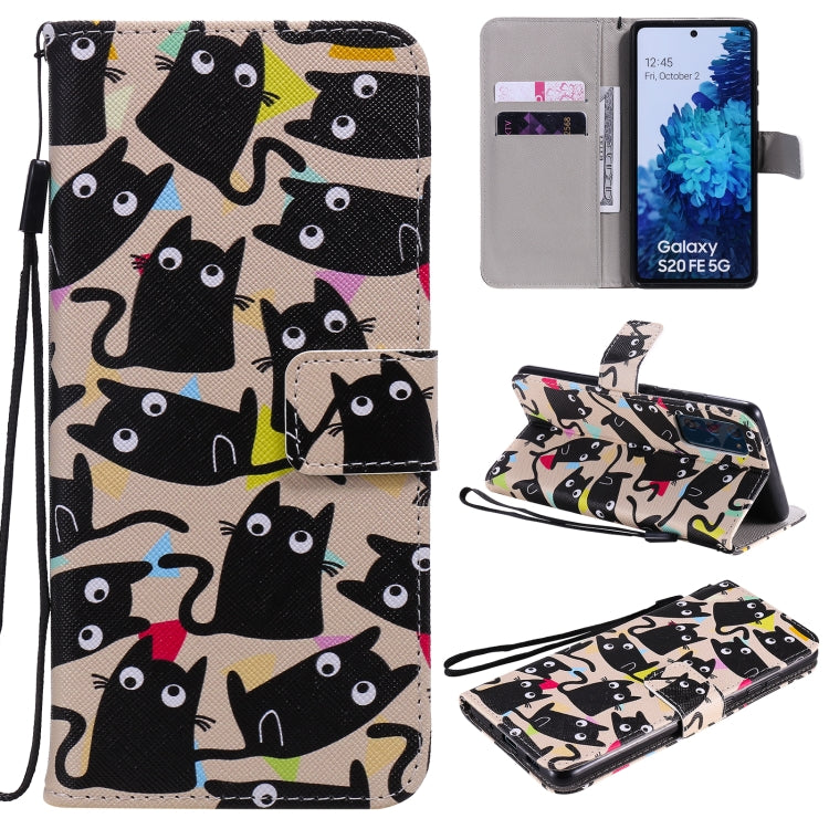 Painting Horizontal Flip Leather Case with Holder & Card Slot & Lanyard, For Samsung Galaxy S20 FE