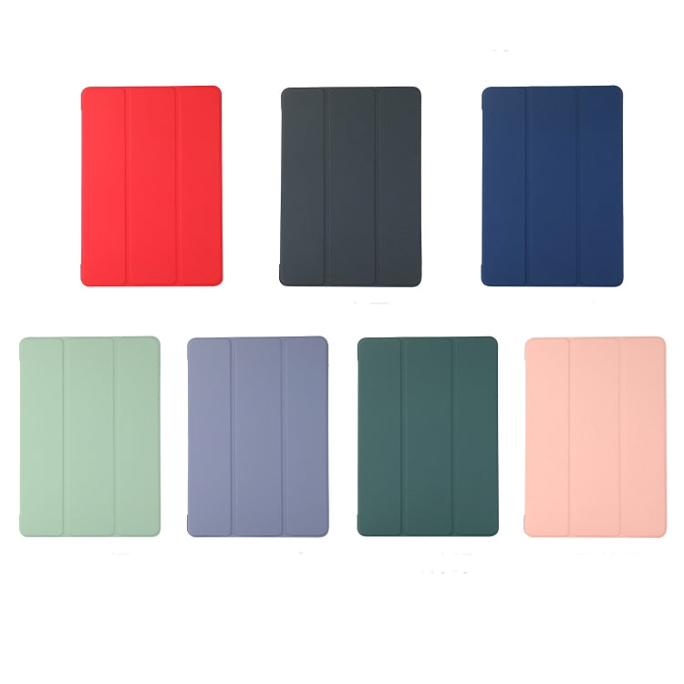 3-folding Skin Texture Horizontal Flip TPU + PU Leather Case with Holder, For iPad Air 11 2024 / 2022 / 2020 10.9, For iPad 9.7 (2018) / 9.7 (2017) / air / air2, For Samsung Galaxy Tab A7 10.4(2020) T500 / T505, For Lenovo M10 Plus