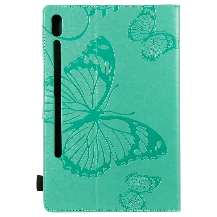 Pressed Printing Butterfly Pattern Horizontal Flip Leather Case with Holder & Card Slots & Wallet & Sleep / Wake-up Function, For Samsung Galaxy Tab S6 T860