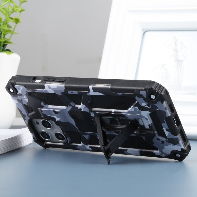 Camouflage Armor Shockproof TPU + PC Magnetic Protective Case with Holder, For iPhone 12 Pro Max, For iPhone 12 / 12 Pro