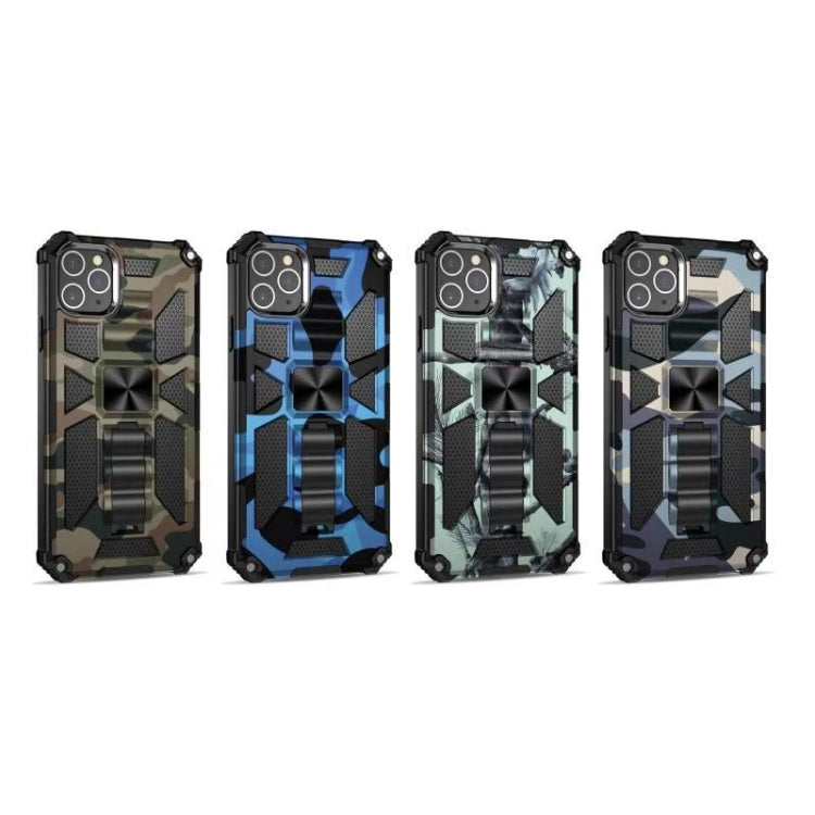 Camouflage Armor Shockproof TPU + PC Magnetic Protective Case with Holder, For iPhone 12 Pro Max, For iPhone 12 / 12 Pro