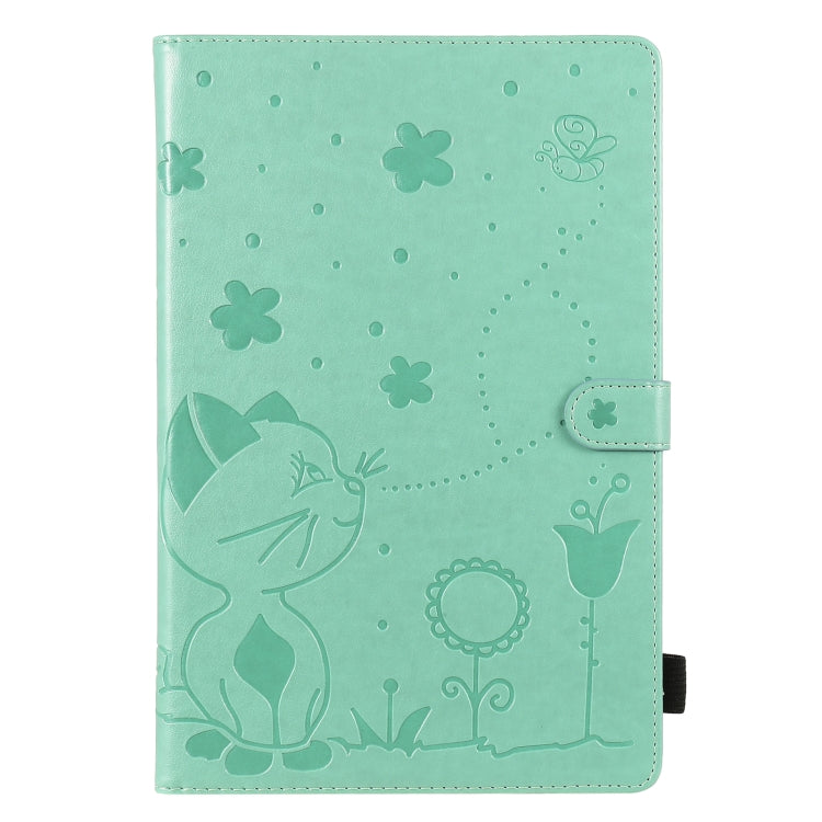 Cat Bee Embossing Pattern Shockproof Table PC Protective Horizontal Flip Leather Case with Holder & Card Slots & Wallet & Pen Slot & Wake-up / Sleep Function