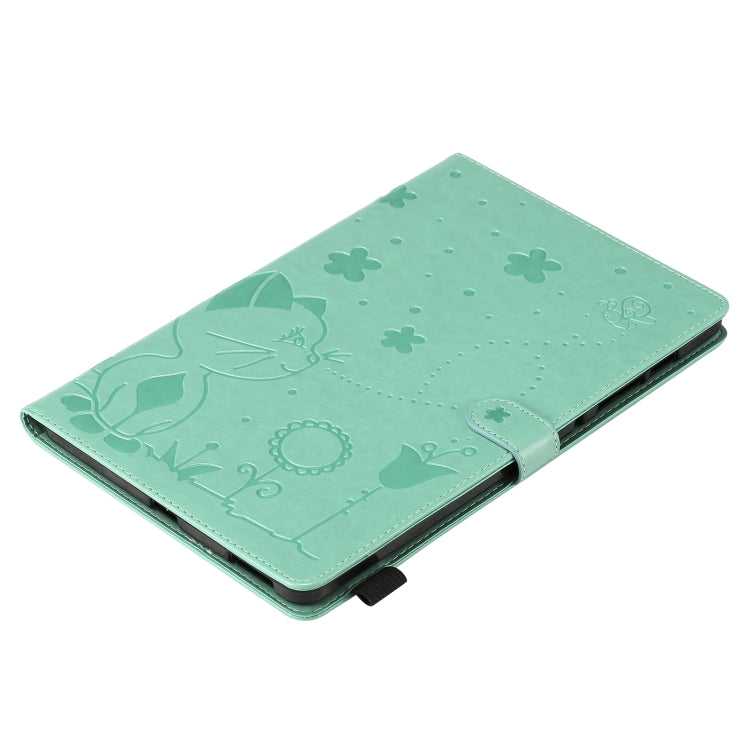 Cat Bee Embossing Pattern Shockproof Table PC Protective Horizontal Flip Leather Case with Holder & Card Slots & Wallet & Pen Slot & Wake-up / Sleep Function