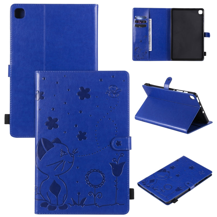 Cat Bee Embossing Pattern Shockproof Table PC Protective Horizontal Flip Leather Case with Holder & Card Slots & Wallet & Pen Slot & Wake-up / Sleep Function