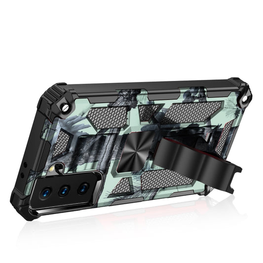 Military camo protective case Samsung Galaxy S21+ 5G with kickstand holder