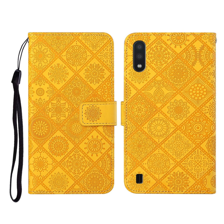 Ethnic Style Embossed Pattern Horizontal Flip Leather Case with Holder & Card Slots & Wallet & Lanyard, For Samsung Galaxy A01, For Samsung Galaxy A10 / M10, For Samsung Galaxy A10s