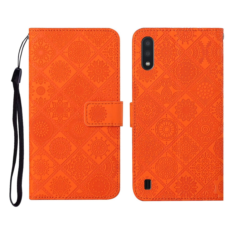 Ethnic Style Embossed Pattern Horizontal Flip Leather Case with Holder & Card Slots & Wallet & Lanyard, For Samsung Galaxy A01, For Samsung Galaxy A10 / M10, For Samsung Galaxy A10s
