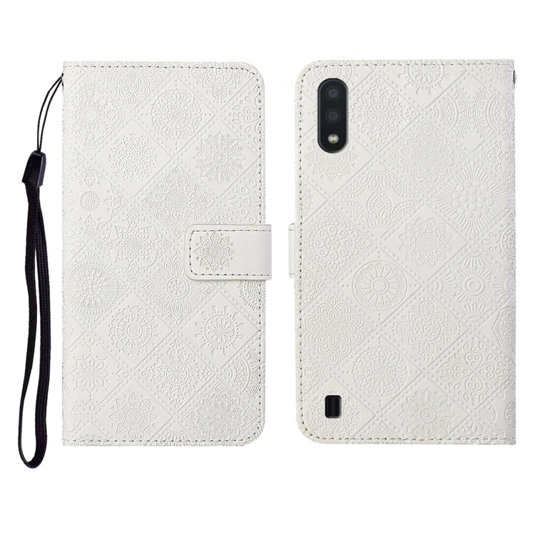 Ethnic Style Embossed Pattern Horizontal Flip Leather Case with Holder & Card Slots & Wallet & Lanyard, For Samsung Galaxy A01, For Samsung Galaxy A10 / M10, For Samsung Galaxy A10s